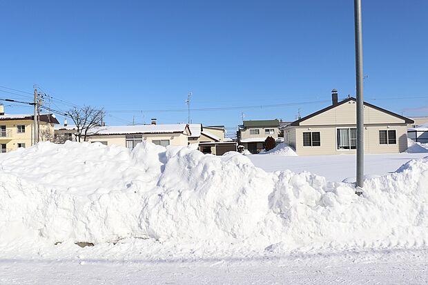 【【区画2】正面】256.60m2(77.62坪)の南西入りの整形地（2026年1月撮影）