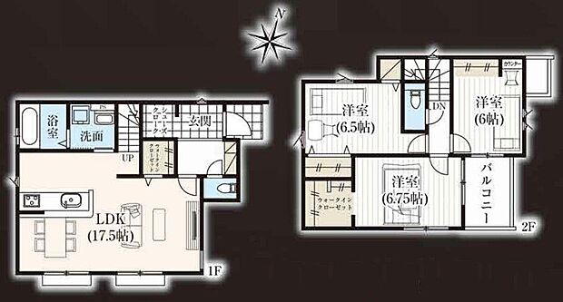 (1号棟)、価格4699万円、3LDK、土地面積114.48m2、建物面積91.29m2
