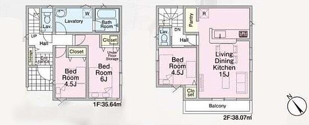 (1号棟)、価格3880万円、3LDK、土地面積100.45m2、建物面積73.71m2