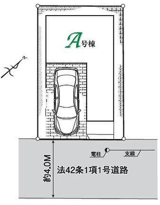 ☆全体区画図☆
ビルトインガレージございます。
南向きのため、陽当り良好です♪