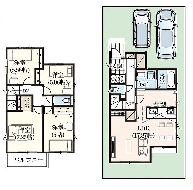 価格6280万円、4LDK、土地面積108.26m2、建物面積99.16m2 