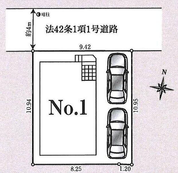☆全体区画図☆
カースペース２台可能です。