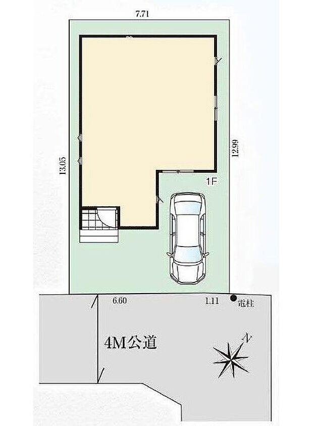 ☆全体区画図☆
カースペースございます。
南側道路に面し、陽当り良好です♪
