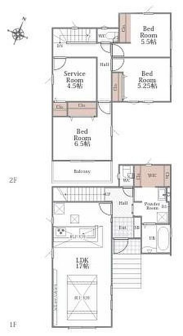 (1号棟)、価格4690万円、3LDK+S、土地面積120.67m2、建物面積98.33m2
