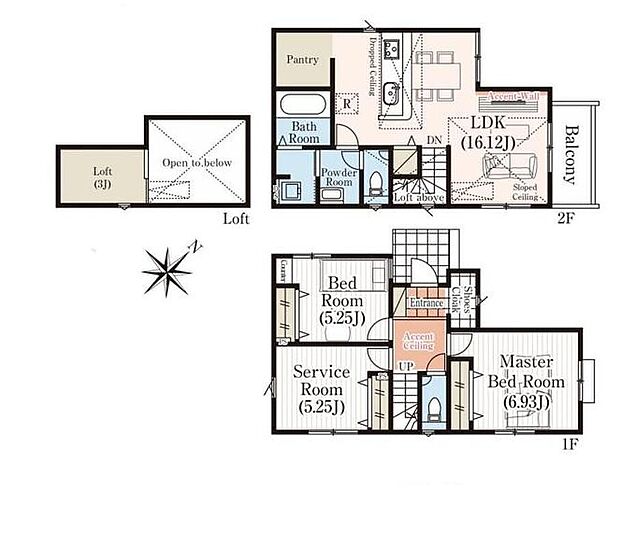 (2号棟)、価格5498万円、2LDK+S、土地面積88.43m2、建物面積85.91m2