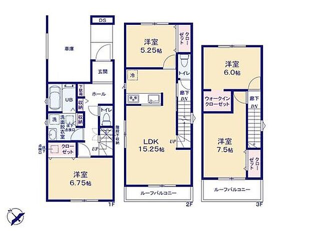 【4LDK】広々とした開放感あふれるリビングです。ゆったり寛げる充分な広さがございますので、ご家族でインテリアのレイアウトを考えるのも楽しみになりそうです。