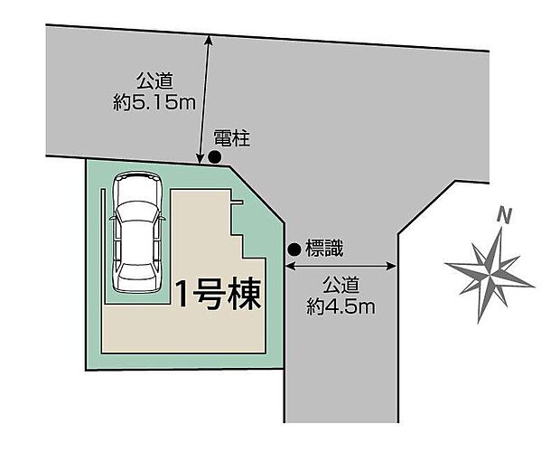【全体区画図】雨風から大切なお車を守ってくれるビルトイン車庫ございます。