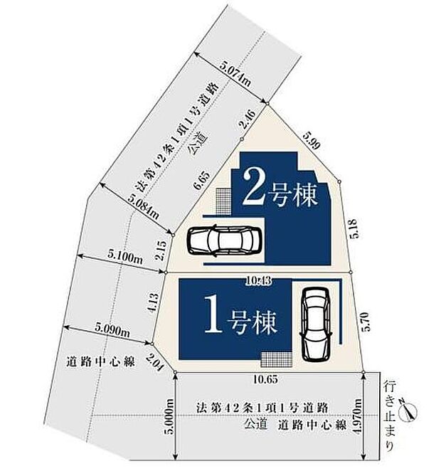 【全体区画図】ビルトイン車庫ございます。