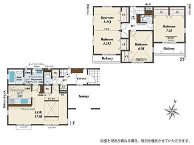広々17帖のLDK！対面キッチンからはLDK全体を見渡せます♪
将来1部屋を2つの部屋としてアレンジできるフレキシブルルーム！
ビルトインガレージの車庫は雨からお気に入りのお車を守ってくれます♪
 