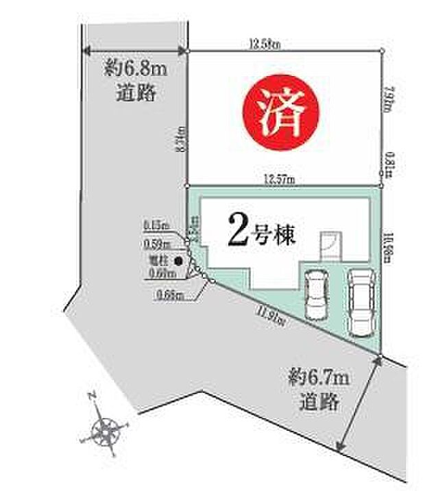 【全体区画図】並列駐車2台可能なカースペースございます。
マンションと違い駐車場代がかからないのもうれしいポイント♪玄関と駐車場も近いので乗り降りもらくらく♪