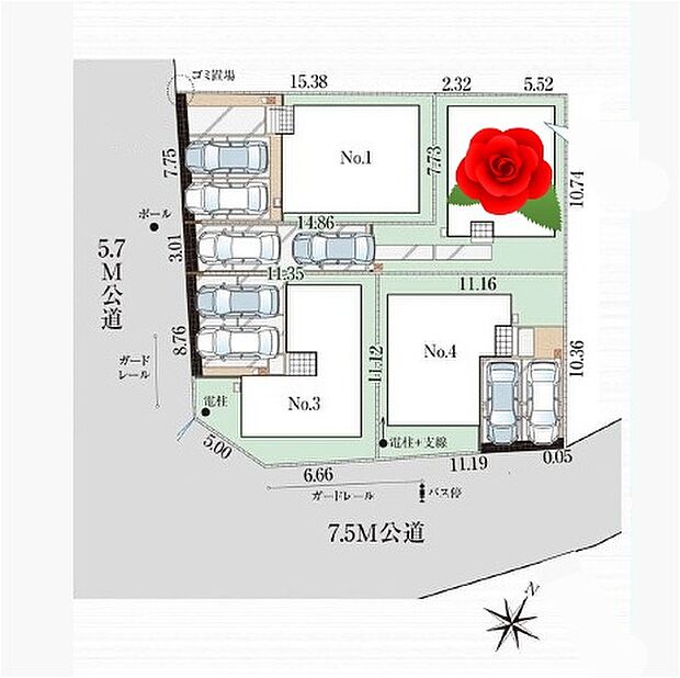 【☆全体区画図☆】閑静な住環境に整然とした街並みが美しい4邸のコミュニティータウン誕生。
新築一戸建て 家族の笑い声が自然と生まれます!生活するだけの家ではなく「日々を楽しむ暮らし」を♪