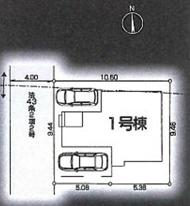 【区画図】カースペースは2台分ございますので、家族分の自転車を駐輪したり、来客用の駐車スペースとしてもお使いいただけます。玄関までの距離が近いのでたくさんお買い物をした日も大丈夫♪