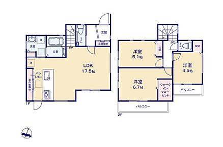 ○17.5帖のリビングは開放感溢れる折上天井採用♪
○家事を手助けする食洗機・浄水器付対面キッチン！
○キッチンパントリーやWICなど収納豊富でお部屋スッキリ☆ 