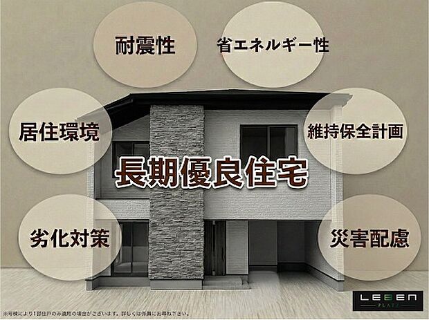 【長期優良住宅】
耐久性に優れ、税制優遇が受けられる長期優良住宅

