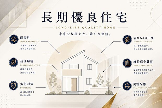 【【長期優良住宅】】耐久性に優れ、税制優遇が受けられる長期優良住宅