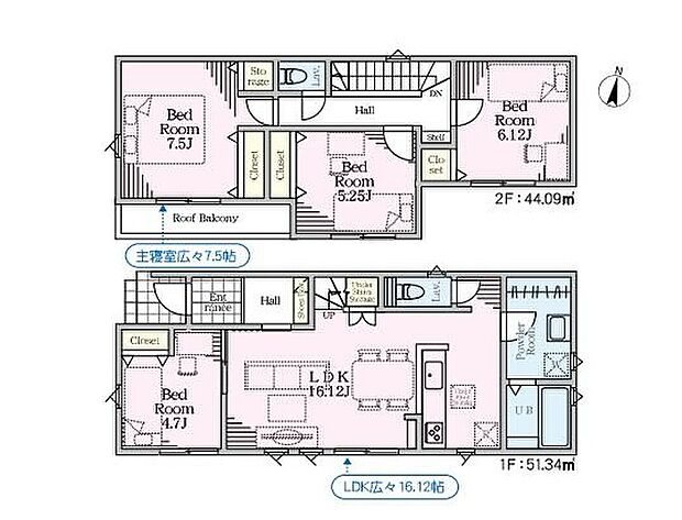 (4号棟)、価格3599万円、4LDK、土地面積105.98m2、建物面積95.43m2