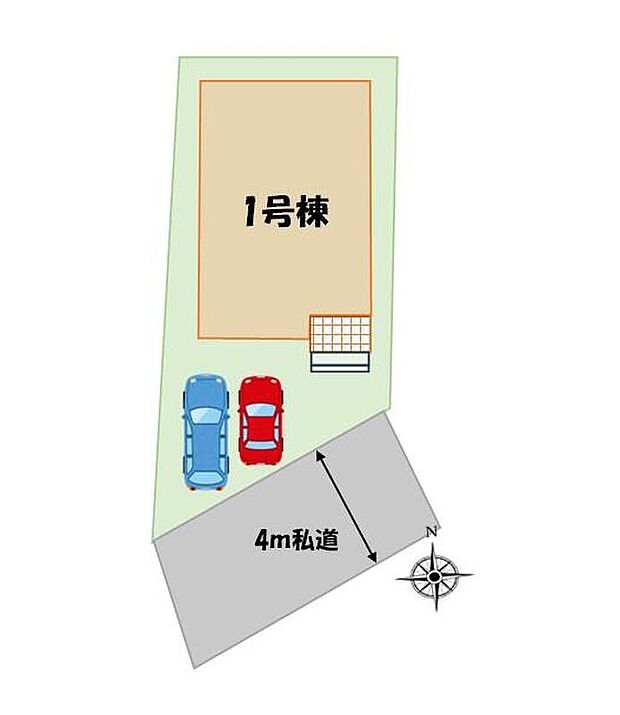 カースペース２台（車種による）ございますので来客用の駐車スペースとしてもお使いいただけます。
近くには大型ショッピングモールもあるので、日々の買い物や休日の外食など生活を彩ります♪