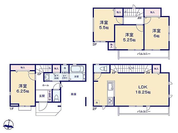 (C号棟)、価格5690万円、4LDK、土地面積67.4m2、建物面積110.99m2