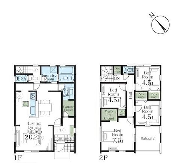 (1号棟)、価格4280万円、4LDK、土地面積137.41m2、建物面積109.43m2
