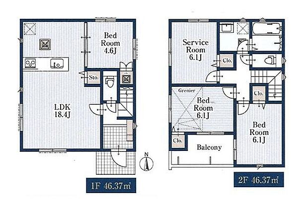 (2号棟)、価格4180万円、3LDK+S、土地面積86.02m2、建物面積92.74m2