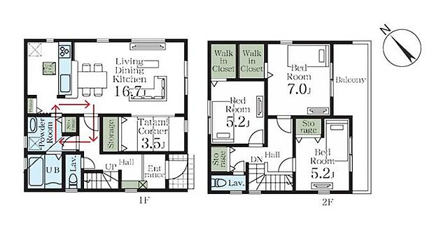 (2号棟)、価格3980万円、3LDK、土地面積182.45m2、建物面積101.02m2