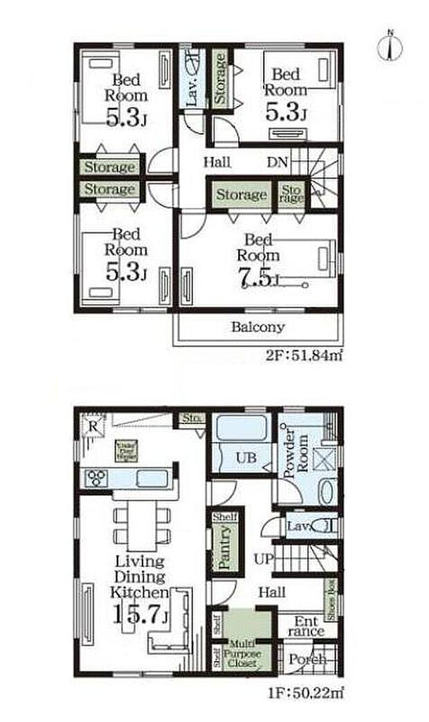 (1号棟)、価格2880万円、4LDK、土地面積107.59m2、建物面積102.06m2