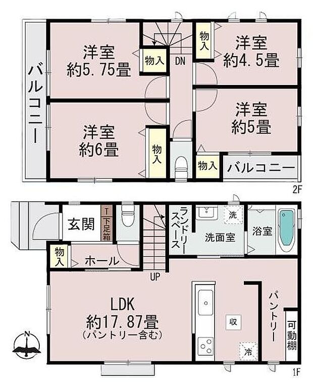 (A号棟)、価格4890万円、4LDK、土地面積92.15m2、建物面積91.29m2