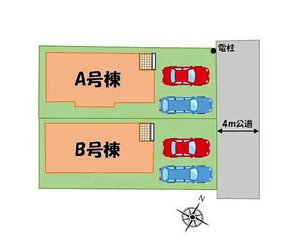 小学校まで徒歩9分、公園は徒歩4分で近くて安心な環境です☆2台縦列駐車ができるゆとりある敷地は空いたスペースでガーデニングや自転車も置けますね♪