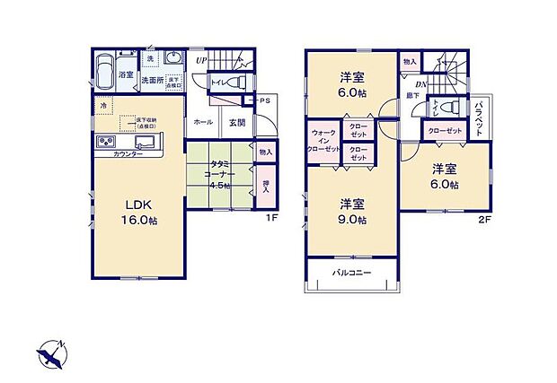 (1号棟)、価格3980万円、3LDK、土地面積113.19m2、建物面積100.44m2
