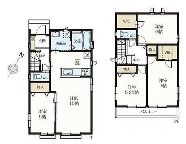 (B号棟)、価格4590万円、4LDK、土地面積107.48m2、建物面積93.56m2