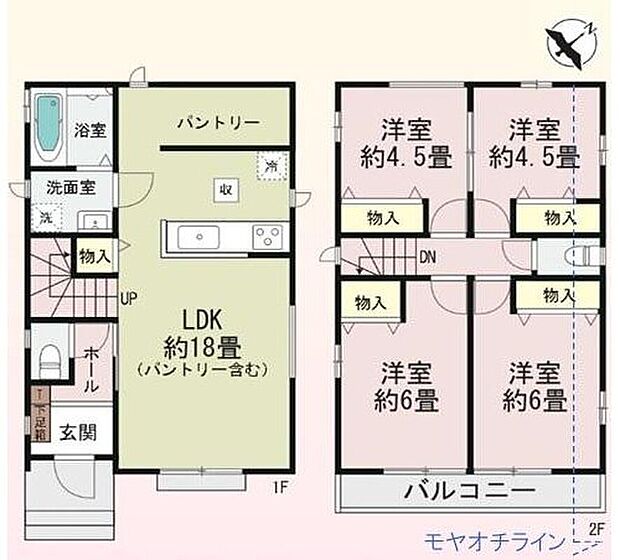 【4LDK】☆リビングイン階段を設置☆
家族がリビングで顔を合わせる事で会話も増え、ますます家族の絆も深まりますね♪