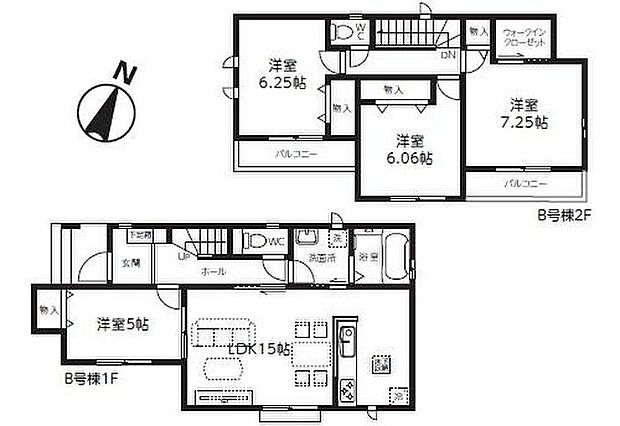 【4LDK】☆全室南向き☆
全ての居室が南向きになっており光と風を取り入れられます♪
主寝室は、7.25帖ありバルコニーに面して解放感がありますね！