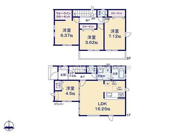 【4LDK】☆ウォークインクローゼットを設置☆
衣類だけでなく、鞄などの小物からスーツケースやレジャー用品などの大きな物までたっぷり収納できます♪
