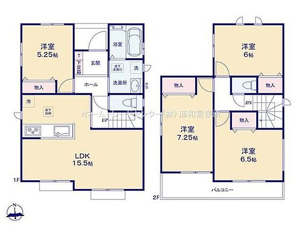 【4LDK】☆主寝室は7.25帖でゆったり☆
南向きの主寝室は、7.25帖あり大型のクローゼットがついて広々した作りになります♪また、バルコニーに面して開放感もあります♪