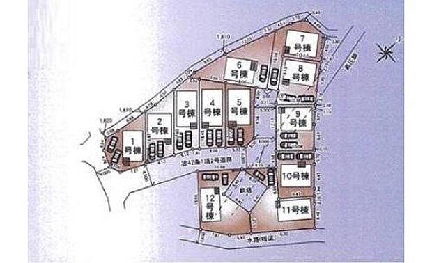 【全体区画図】「草加」「鳩ヶ谷」「川口」駅へバスが使える便利な立地♪
商業施設が徒歩圏に充実した暮らしやすい環境！ぜひ一度ご覧下さい！