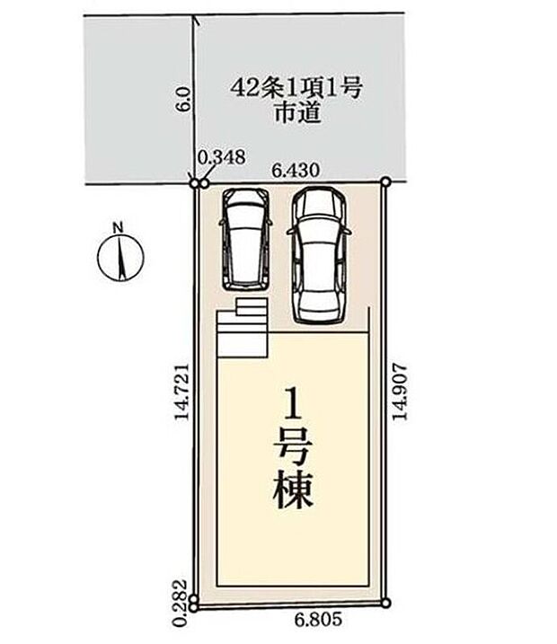 【全体区画図】ＪＲ京浜東北線「西川口」駅まで徒歩19分♪
自転車では6分♪スーパーまで徒歩1分☆
カースペースは車種により2台分駐車可◎