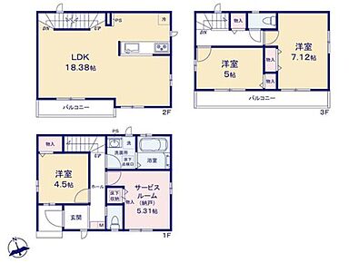 家族とのつながりを意識した見通しのいい、ゆとりある18.38帖のLDKは会話が弾んでみんなを笑顔にします。１Fの5帖超の広い納戸は窓付きなので、居室としても問題なくお使いいただけます♪ 