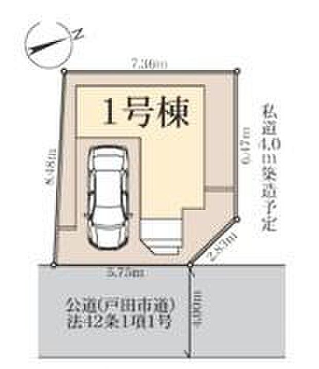 【全体区画図】「戸田」駅徒歩9分、「戸田公園」駅徒歩12分の駅が徒歩圏内のエリア☆ビルトインガレージの車庫は雨からお気に入りのお車を守ってくれます♪