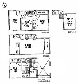 ☆サービスルームが2部屋☆2ヵ所の納戸は窓、クローゼット付きで居室としても、ワークスペースとしてもお使いいただけます！玄関フリースペース＆広々玄関ポーチで外出時の快適性が高まる玄関周り♪ 
