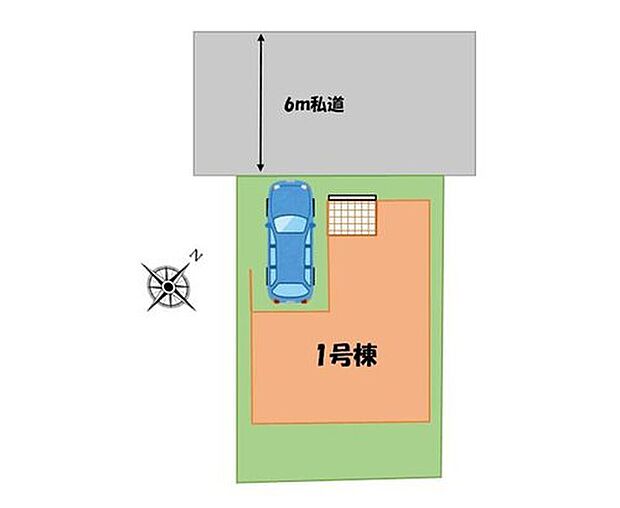 【 全体区画図】カースペース1台完備!東京外環道まで近いのでお車のアクセス良好◎
ちょっとしたお庭もあるのでガーデニングだけでなく、お子様達の遊び場としても最適です♪是非ご覧ください♪