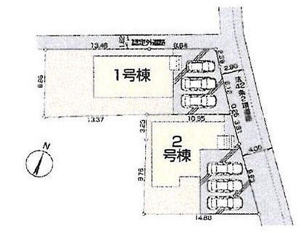 【全体区画図】閑静な住宅街♪カースペースは3台並列駐車可能♪
車通勤やお買物もラクラクです♪ぜひ一度ご覧下さい!
