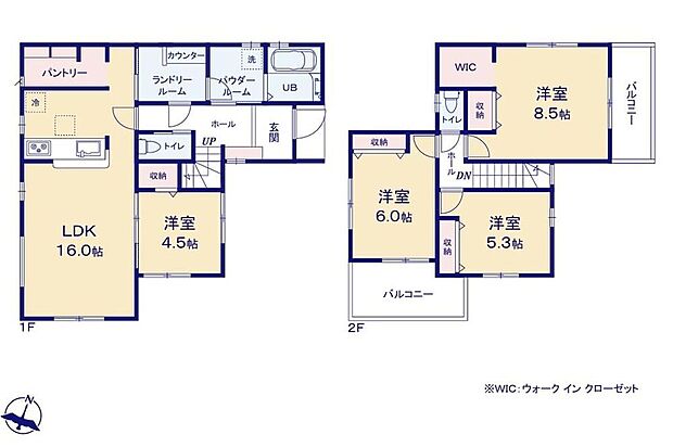 【4LDK】対面式キッチン裏に広々パントリー完備♪ランドリースペースに直結していて快適な家事同線◎
LDKに隣接して4.5帖の洋室の居室を設置しました!開放すると約20.5帖の大空間です!