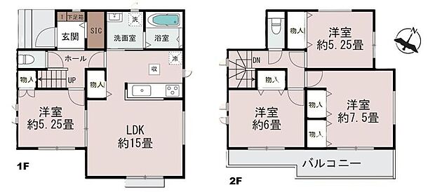 【4LDK】☆LDKに隣接して居室を設置☆
LDKに隣接して5.25帖の洋室の居室を設置しました!開放すると約20帖超の大空間です!お子様の遊び場や来客にも便利です♪
水回りもまとまっているので家事がスムーズに動けます!