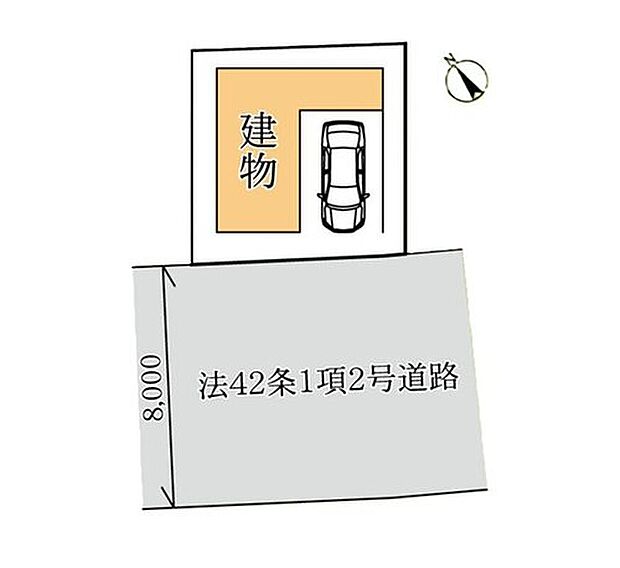 【全体区画図】「南浦和」駅まで徒歩18分！愛車を埃や強い日差しから守るビルトインガレージ。玄関までの距離も近く雨の日のお出かけの際に濡れにくいのも利点です♪