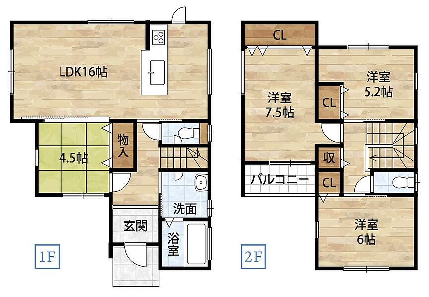 【1号地間取り図】