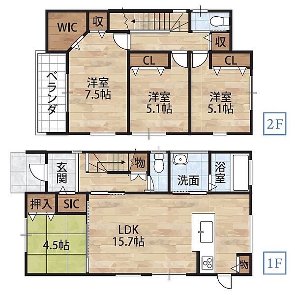 2号地間取り図