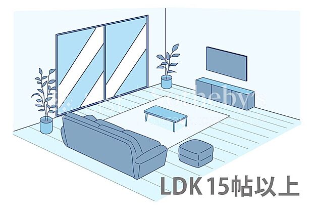 ■リビング■ご家族みんなで長い時間を過ごすリビングは一番居心地のいいものであって欲しいですね。開放感のある広々リビングに光と風を呼び込みます。