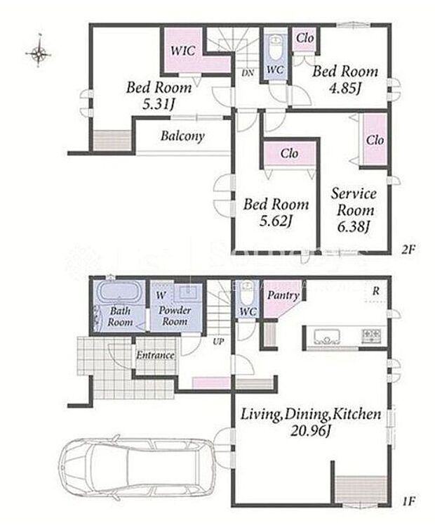 【3LDK+S】※図面と異なる場合は現況を優先。