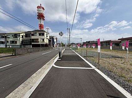 見通しの良い前面道路