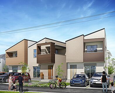 駐車2台以上、ラクラクの全区画50坪以上